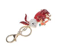 BESPORTBLE Creative Rabbit Keychain Decorative Pendant Boredom Breaker Toys Bunny Castle Keyring Accessory