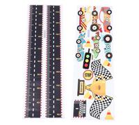 BESPORTBLE Creative Race Cars Height Chart Wall Stickers for Kids Removable Measurement Decals for Playroom Decor Self-Adhesive Growth Chart Ruler for Children Cartoon Car Design