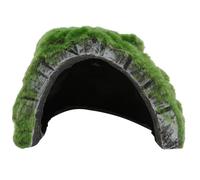 BESPORTBLE Creative Reptile Moss Cave Ornament for Aquarium and Fish Tank, Adorable Resin Flocking Turtle Hideout with Simulated Green Cave Design, Useful Habitat Décor for Tortoise