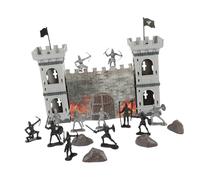 BESPORTBLE Creative Sand Table Military Model Set with Roman Castle and Soldiers Safe Smooth Edges Imaginative Play for Developing Confidence and Creativity