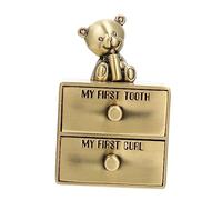 BESPORTBLE Creative Tooth Keepsake Box with Cute Bear Teeth Holder for Childhood Memory Storage Lovely Save Box for Newborn and Precious Keepsakes