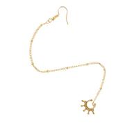 BESPORTBLE Creative U-shaped Metal Nose Ring with Long Gold Chain Stylish Nose and Lip Piercing Jewelry for Women Elegant Body Accessory for Party Dance Club Beach Use Style No