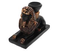 BESPORTBLE Crystal Ball Base Resin Stand Egyptian Pharaoh Sculpture Decorative Seat for Home Office Display with Vintage Gold Finish