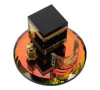 BESPORTBLE Crystal Kaaba Miniature Model Round Islamic Architecture Ornament for Home Desk and Car Decor Versatile Saudi Arabia Souvenir with Enchanting Light Effects Elegant Ramadan and Eid