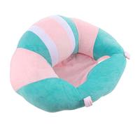 BESPORTBLE Crystal Plush Infant Floor Seat Sofa for Baby Support, 45cm Diameter Lightweight Cushion in Light Green and Pink, Soft Back Support Sitting Lounger for Boys and Girls