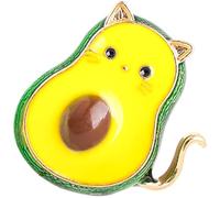 BESPORTBLE Cute Avocado Cat Brooch Pin for Women Animal Fruit Lapel Pin Accessory for Scarf Hat Backpack Gift for Cat Lovers