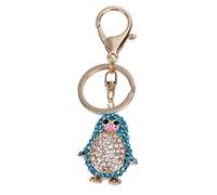 BESPORTBLE Cute Bag Charm Keychain Penguin Shape Diamond Studded Alloy Material Car Hanging Decor