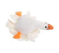 BESPORTBLE Cute Cartoon Goose Bath Sponge for Soft Gentle Loofah Pouf Body Scrubber Large Mesh Sponge for Shower Washing Exfoliating and Foaming White Bath Puff