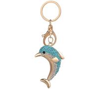 BESPORTBLE Cute Dolphin Rhinestone Keychain Car Key Chain Handbag Bag Pendant Decoration Hanging Keychain Accessories Creative (Random Colour)