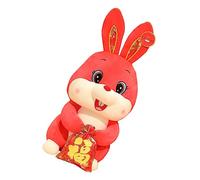 BESPORTBLE Cute Plush Rabbit Doll with Lucky Bag Soft Bunny Stuffed for Home Decor Parties Special Occasions Adorable Desktop Rabbit Mascot for Adults