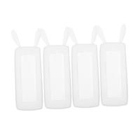 BESPORTBLE Cute Rabbit Glow-in-the Dark Silicone Remote Cover 4pcs Transparent Protector for TV Remote 15 x 55 x 15 Cm Durable White Silicone Case Perfect for and Family Use