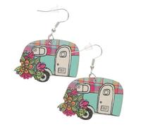 BESPORTBLE Cute Rv Shaped Dangle Earrings for Women Cartoon Camper Van Pendant Drop Jewelry Lightweight Hypoallergenic Ear Decoration for Teens and Unique Handmade Travel Party Accessory