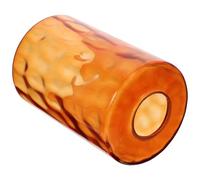 BESPORTBLE Cylinder Glass Pendant Light Shade Orange Stone Pattern 15cm Hand-Blown for Table Lamps, Living Room Bedroom, UK E26/E27 Base