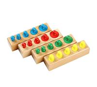 BESPORTBLE Cylindrical Teaching Aids for Toddlers Wooden Interactive Educational Toys for Montessori Learning and Family Playtime Boys and Girls Age Will Love These Blocks
