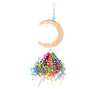 BESPORTBLE Daily Parrot Toy Wooden Swing for Caged Birds Parrot Swing Toy Decorative Bird Swing Accessory