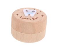BESPORTBLE Deciduous Tooth Box Wooden Box for First Lost Tooth Storage for Memory Keeping