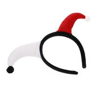 BESPORTBLE Decorative Clown Headband for Halloween Festival Party Stable Frame Hairband for Adults and Cute Red and White Circus Costume Accessory Comfortable Fit with Material