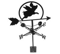 BESPORTBLE Decorative Iron Weathervane for Garden Backyard Courtyard Weather Vane Pig Design for Lawn Ornaments Scene Decor