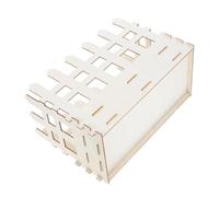 BESPORTBLE Decorative Wooden Puzzle Vase with Natural Wood Grain Stable Square Flower Bouquet Holder for Dried Flowers Rustic Floral Arrangement Display for Home Office Table Bookshelf Decor