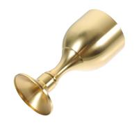 BESPORTBLE Delicate Brass High-Footed Goblet Multi-Functional Metal Buddhism Offering Cup Lightweight Water and Worship Vessel for Home Temple Use