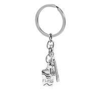 BESPORTBLE Dentist Tools Tooth Keychains Ring Nurse Keyring Toothbrush Toothpaste Keychain Pendant for Hygienist Assistant Airplane Pilot Travel Safely with Charms
