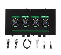 BESPORTBLE Desktop Mic Amplifier Kit, Dual Channel Microphone Mixer for Live Streaming and Singing, Vocal Effects Processor, Home Karaoke Amplifier