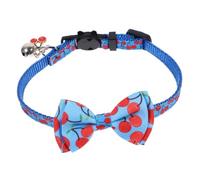 BESPORTBLE Detachable Adjustable Dog and Kitten Collar Bell Comfortable Wear-resistant Accessory for Pets for Festivals and Daily Wear Cherry