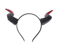 BESPORTBLE Detachable Bull Horns Headband Lightweight Soft PU Halloween Devil Horns Costume Headdress for Men Women Fit Cosplay Party Accessory