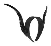 BESPORTBLE Devil Horn Headband Black Halloween Gothic Hair Accessories Plastic Resin Horn Hairband Easy to Put on Decorative Photo Props for Halloween Party