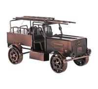 BESPORTBLE Diecast Retro Truck Firefighting Vehicle Model Antique Metal Fire Engine Collectible for Home Bar Desktop Decor Vintage Fire Truck Shelf Ornament for Party Display