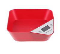 BESPORTBLE Digital Pet Weight Scale 5kg Electronic Bowl Scale for Veterinary Use Red Accurate Animal Weighing Tool for Dogs and Cats at Home