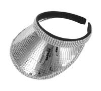 BESPORTBLE Disco Western Cowgirl Hat - Shiny Glitter Party Headband For Women And Girls - Mirror Studded Hat For Club Dance New Year'S Eve Birthday Wedding