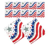 BESPORTBLE Disposable Paper Napkins 40 Sheets with Independence Day Themed Design Soft and Highly Absorbent Wood Pulp Napkins for Party and Home Use, for Festive Celebrations and Everyday