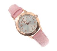 BESPORTBLE Distinctive Quartz Movement Ladies Watch Waterproof Luminous Pink Wrist Watch Practical for Girls and Students