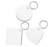 BESPORTBLE DIY Accessories 30pcs Sublimation Keychains Double-Sided Keyring Blanks