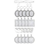 BESPORTBLE DIY Alloy Brooch Photo Tray Set Decorative Elements, Silver Graduation Week Jewelry Making Kit Featuring Not Easy to Fade Bouquet Kit for Anniversary and Birthday