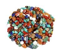 BESPORTBLE Diy Assorted Crystal Chips 50g 7-9mm Tumbled Stones for Art Craft Projects Includes Crystal Quartz Yellow Agate Tiger's Eye Red Agate Aventurine
