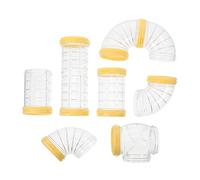 BESPORTBLE Diy Hamster Maze Tunnels 8 Pc Plastic Tube Toys Connector Hamster Cage Maze Boredom Breaker