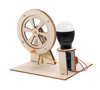 BESPORTBLE DIY Hand Crank Generator Educational Science Kit for Wooden Model to Learn Electricity and Stem Skills Engaging Experiment for Boys and Safe and Design Random Color