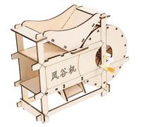 BESPORTBLE DIY Hand Crank Threshing Machine Model for Scientific Experiments Educational Agricultural Kit Encouraging Hands Learning and Creativity