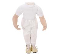 BESPORTBLE DIY Handmade Doll Body with Curved Arms and Straight Legs for Crafting Smooth Surface Doll Figure for Imaginative Play and Custom Dressing