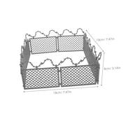BESPORTBLE DIY Miniature Plastic Fence for Crafts Model Fence for Prison Farm Military and War Scene Building Blocks Easy Assembly Sections Compatible with Dollhouse and Garden Decor