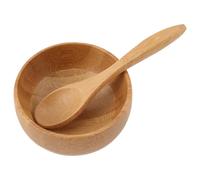 BESPORTBLE DIY Multifunctional Face Mask Mixing Tool Set with Natural Bamboo Bowl and Spoon for Mask DIY Work for Skin Care