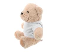BESPORTBLE DIY Sublimation Plush Bear with Blank White T Shirt Soft Cuddly Stuffed Animal for Birthday Gifts Creative for Adults Multifunctional Decor for Showers and Christmas