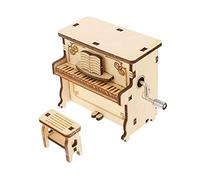 BESPORTBLE DIY Wooden Piano Music Box Puzzle Toy Set for Boys and Girls Educational 3D Assembly Craft Musical Function for Creative Play and Learning