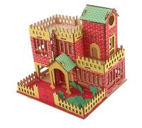 BESPORTBLE DIY Wooden Puzzle House Modeling Kit for Precision -cut Plywood Construction Assembly Educational Brain Teaser for Early Childhood Development and Creative Play