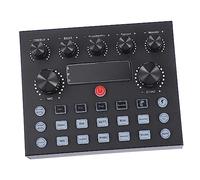 BESPORTBLE Dj Mixer Sound Card with LED Light Voice Changer for Streaming Karaoke Gaming Professional Sound Board Independent Reverb Electronic Tones Easy Installation