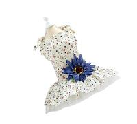 BESPORTBLE Dog Lace Dress for Pets Daisy Pattern Sunflower Decor Comfortable Pet Costume for Weddings and Special Occasions Easy to Clean and Quick Dry