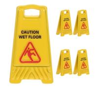 BESPORTBLE Dollhouse Doll House Flooring Mini Caution Wet Floor Sign Signs For Desk Tiny Miniature Warning Realistic Funny Cat Vomit Decoration 1:12 Scale 5Pcs Safety Decorations Role Play