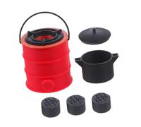 BESPORTBLE Dollhouse Miniature Coal Stove 1:12 Scale Miniature Cooking Set Authentic Design